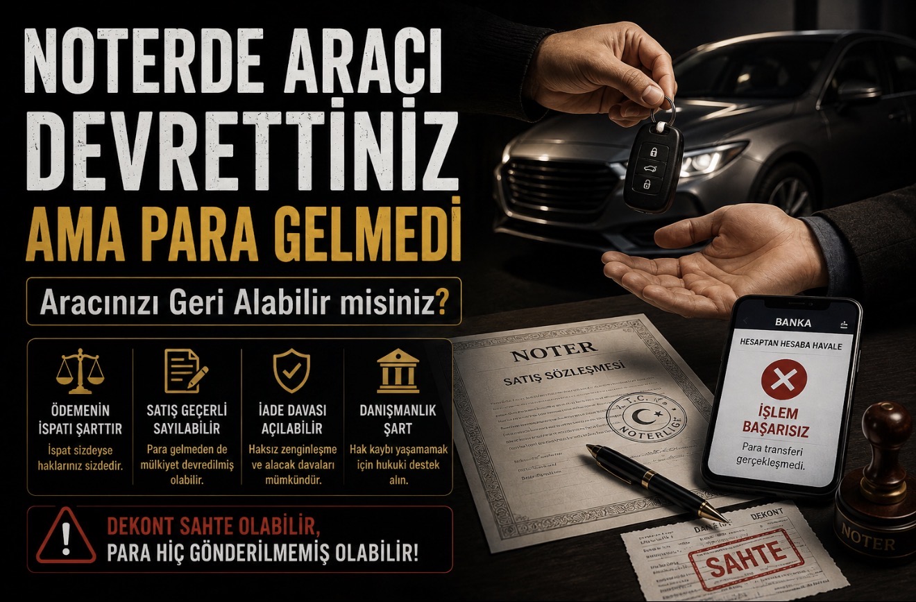 Noterde Aracı Devrettiniz Ama Para Gelmedi: Aracınızı Geri Alabilir misiniz?