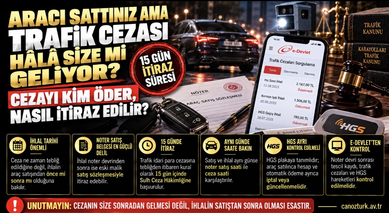 Aracınızı Sattınız Ama Trafik Cezası Hâlâ Size Geliyor: Cezayı Kim Öder, Nasıl İtiraz Edilir?