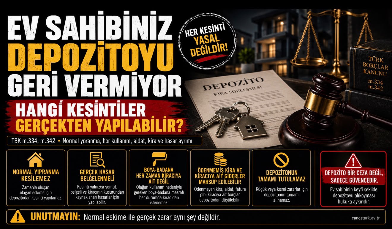 Ev Sahibiniz Depozitoyu Geri Vermiyor: Hangi Kesintileri Gerçekten Yapabilir?