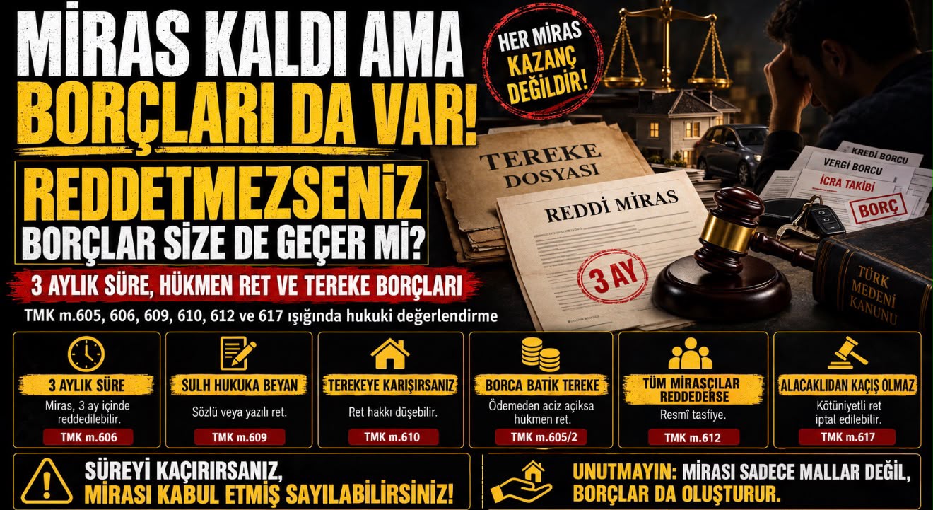 Miras Kaldı Ama Borçları da Var: Reddetmezseniz Kendi Malvarlığınızla da Sorumlu Olabilirsiniz