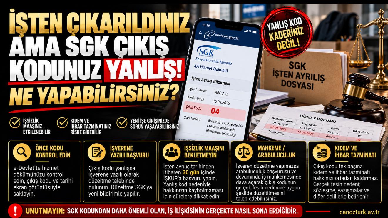 İşten Çıkarıldınız Ama SGK Çıkış Kodunuz Yanlış Girildi: Ne Yapabilirsiniz?