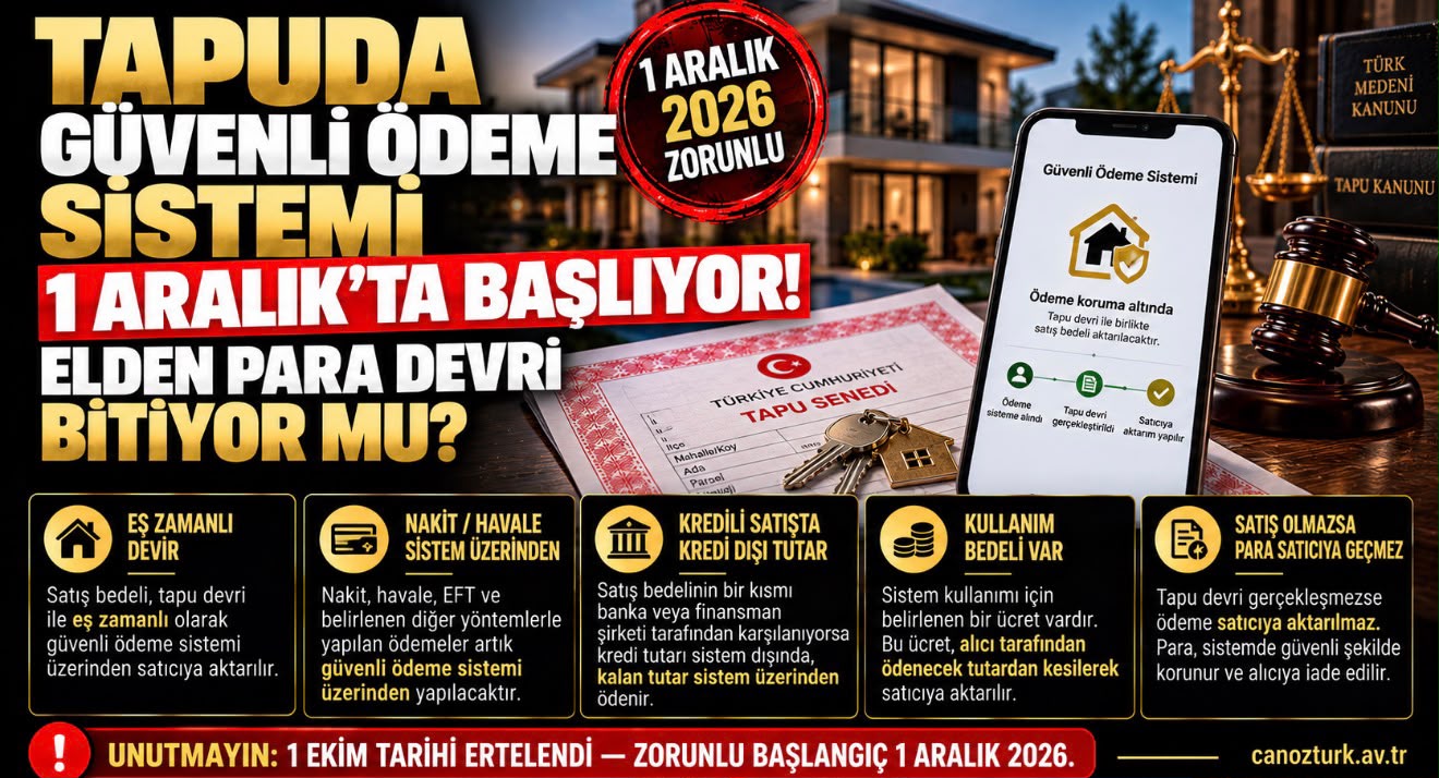 Tapuda Güvenli Ödeme Sistemi 1 Aralık’ta Başlıyor: Elden Para Devri Bitiyor mu?
